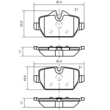 K628900 Vema Комплект тормозных колодок, дисковый тормоз