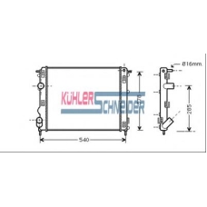 0918201 KUHLER SCHNEIDER Радиатор, охлаждение двигател