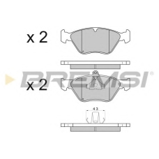 BP2585 BREMSI Комплект тормозных колодок, дисковый тормоз
