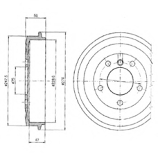 BF275 DELPHI Тормозной барабан