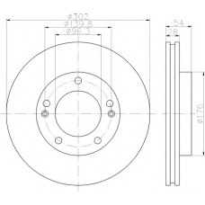 8DD 355 118-081 HELLA Тормозной диск