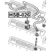 HSB-026 FEBEST Опора, стабилизатор