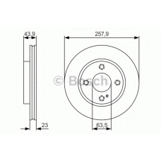 0 986 479 S38 BOSCH Тормозной диск