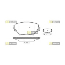 BD S832P STARLINE Комплект тормозных колодок, дисковый тормоз
