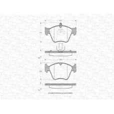 363702160369 MAGNETI MARELLI Комплект тормозных колодок, дисковый тормоз