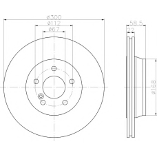 8DD 355 106-911 HELLA PAGID Тормозной диск