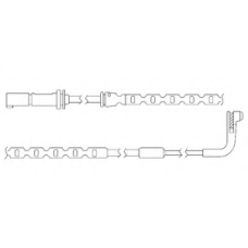 LZ0208 DELPHI Контрольный контакт, контроль слоя тормозных колод