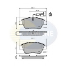 CBP11702 COMLINE Комплект тормозных колодок, дисковый тормоз