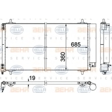8FC 351 309-401 HELLA Конденсатор, кондиционер