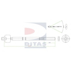 A2-5415 DITAS Осевой шарнир, рулевая тяга
