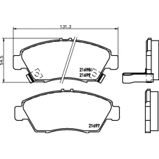 8DB 355 016-521 HELLA PAGID Комплект тормозных колодок, дисковый тормоз