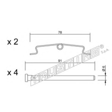KIT.072 TRUSTING Комплектующие, колодки дискового тормоза