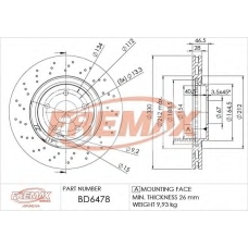 BD-6478 FREMAX Тормозной диск