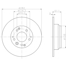 8DD 355 105-001 HELLA PAGID Тормозной диск