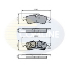 CBP01550 COMLINE Комплект тормозных колодок, дисковый тормоз
