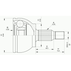 CVJ5628.10 OPEN PARTS Шарнирный комплект, приводной вал