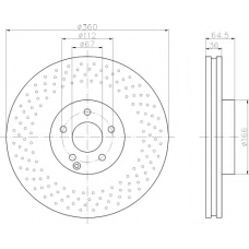 8DD 355 109-491 HELLA Тормозной диск