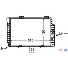 8MK 376 769-721 HELLA Радиатор, охлаждение двигателя