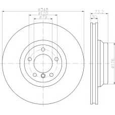 8DD 355 121-391 HELLA PAGID Тормозной диск