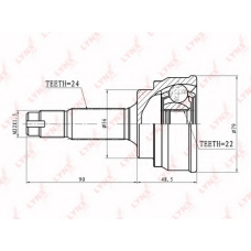 CO7534 LYNX Co-7534 шрус наружный toyota platz/echo(ncp10) 1.3 99>/yaris 1.3 99>
