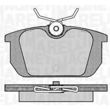 363916060783 MAGNETI MARELLI Комплект тормозных колодок, дисковый тормоз