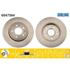 6047564 GIRLING Тормозной диск