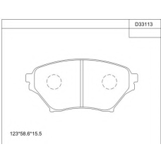 KD33113 ASIMCO Комплект тормозных колодок, дисковый тормоз