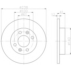 8DD 355 101-231 HELLA Тормозной диск