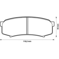572245B BENDIX Комплект тормозных колодок, дисковый тормоз