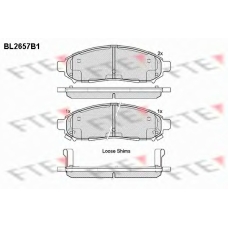 BL2657B1 FTE Комплект тормозных колодок, дисковый тормоз
