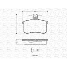 363702160925 MAGNETI MARELLI Комплект тормозных колодок, дисковый тормоз