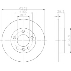 8DD 355 105-411 HELLA PAGID Тормозной диск