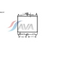 DN2247 AVA Радиатор, охлаждение двигателя