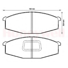 572362B BENDIX Комплект тормозных колодок, дисковый тормоз