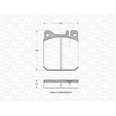363702160107 MAGNETI MARELLI Комплект тормозных колодок, дисковый тормоз