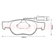 571887B BENDIX Комплект тормозных колодок, дисковый тормоз