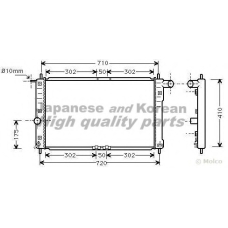 J210-01 ASHUKI Радиатор, охлаждение двигателя