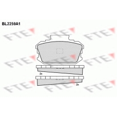 BL2259A1 FTE Комплект тормозных колодок, дисковый тормоз